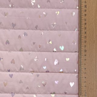 Stepped fabric FOIL Hearts