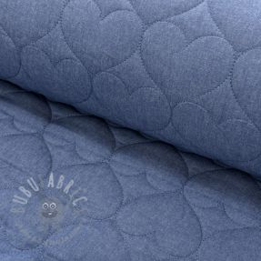 Stepped fabric DENIM Hearts