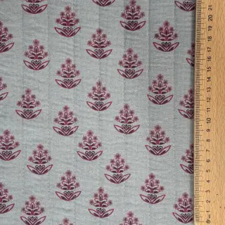 Double gauze/muslin STEPPED Flowers mauve