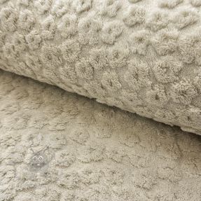 Fleece JACQUARD Flowers ecru