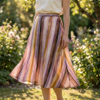 Viscose RADIANCE Stripes lavender digital print