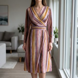 Viscose RADIANCE Stripes lavender digital print