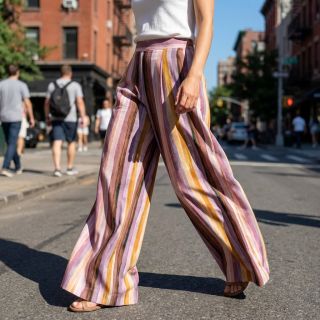 Viscose RADIANCE Stripes lavender digital print