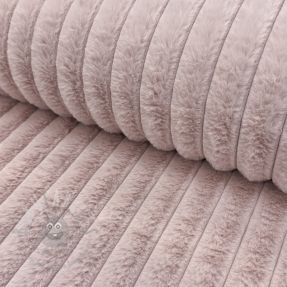 Faux fur Stripes Luxe old rose