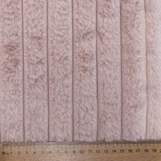Faux fur Stripes Luxe old rose