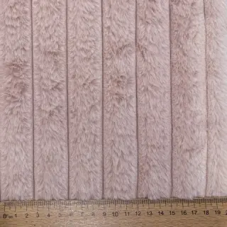 Faux fur Stripes Luxe old rose