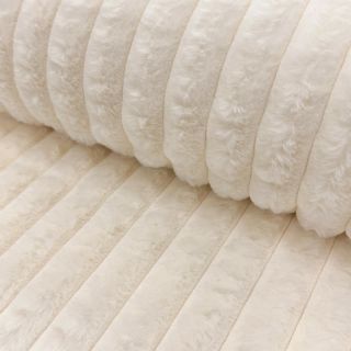 Faux fur Stripes Luxe ecru