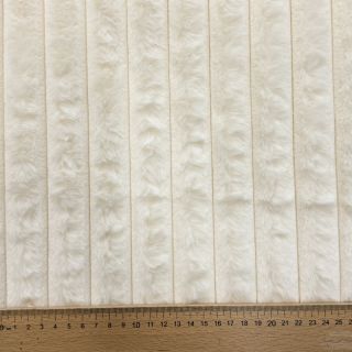 Faux fur Stripes Luxe ecru
