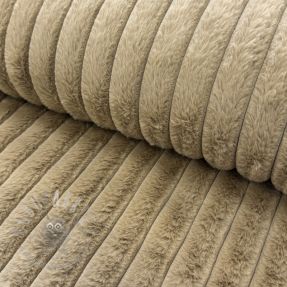 Faux fur Stripes Luxe beige