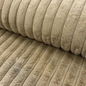 Faux fur Stripes Luxe beige