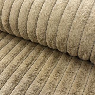 Faux fur Stripes Luxe beige