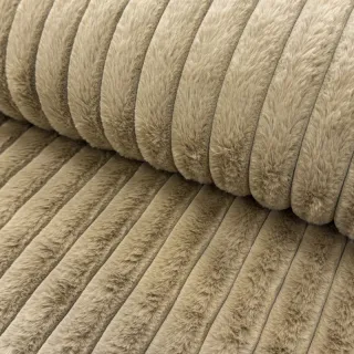 Faux fur Stripes Luxe beige