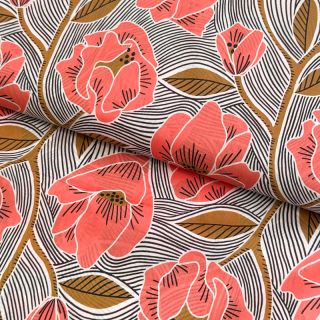 Cotton fabric VOILE Timi flowers