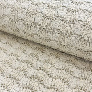 Knitted jacquard LUREX ecru