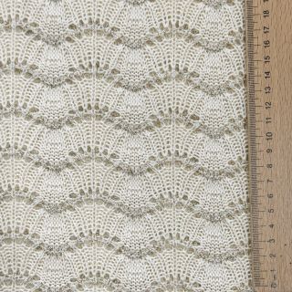 Knitted jacquard LUREX ecru