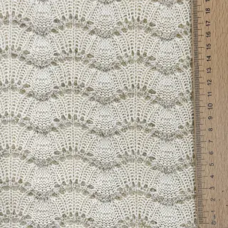 Knitted jacquard LUREX ecru