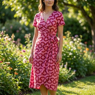 Viscose STRETCH Abstract pink