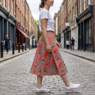 Cotton fabric VOILE Timi flowers