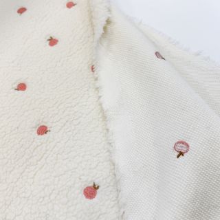 Coat fabric TEDDY JACQUARD EMBROIDERY Patches