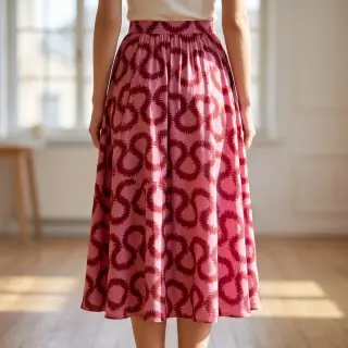 Viscose STRETCH Abstract pink