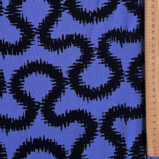 Viscose STRETCH Abstract blue
