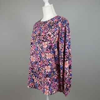 Viscose STRETCH Flowers Junie black