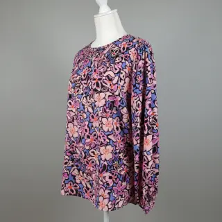 Viscose STRETCH Flowers Junie black
