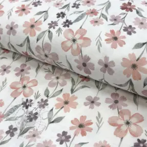 Double gauze/muslin Flowers Jana digital print