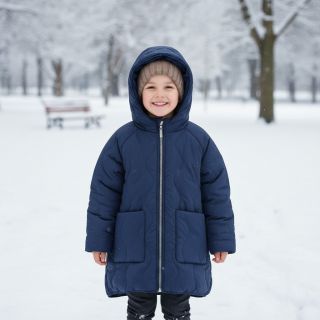 Stepped fabric ZIG ZAG navy