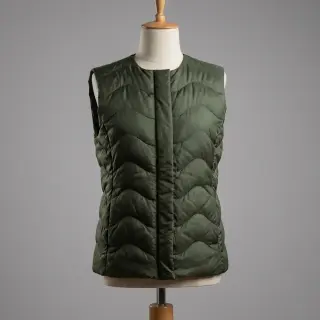 Stepped fabric ZIG ZAG army green