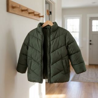 Stepped fabric ZIG ZAG army green