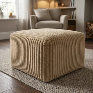 Faux fur Stripes Luxe beige