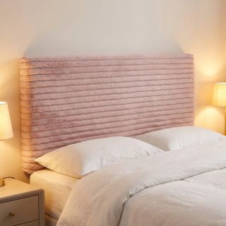 Faux fur Stripes Luxe old rose