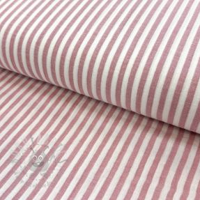 Double gauze/muslin YARN DYED Summer stripe rose
