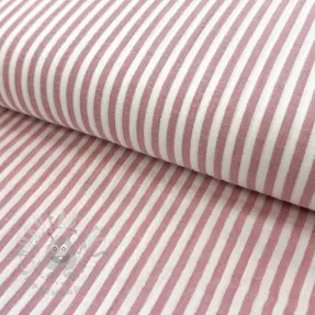 Double gauze/muslin YARN DYED Summer stripe rose