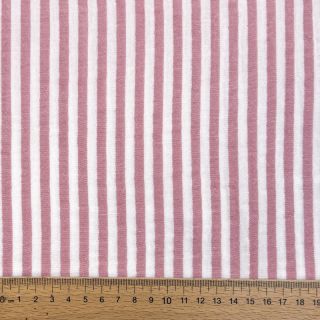 Double gauze/muslin YARN DYED Summer stripe rose