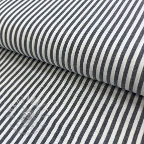 Double gauze/muslin YARN DYED Summer stripe navy