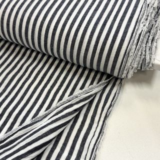 Double gauze/muslin YARN DYED Summer stripe navy