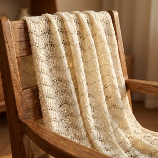 Knitted jacquard LUREX ecru