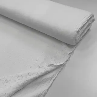 Double gauze/muslin BORDER Helene white