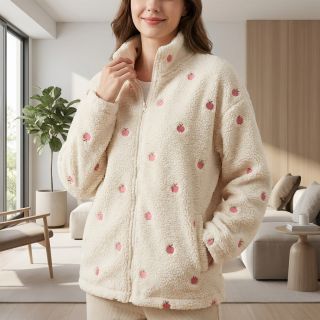 Coat fabric TEDDY JACQUARD EMBROIDERY Patches