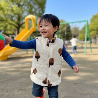 Coat fabric TEDDY JACQUARD Acorns