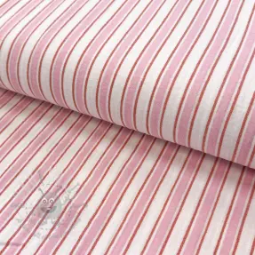 Double gauze/muslin YARN DYED Stripe in stripe pink