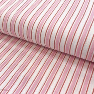 Double gauze/muslin YARN DYED Stripe in stripe pink