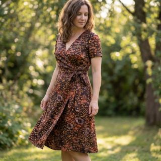 Viscose SATIN Abstract flow digital print