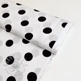 Viscose RADIANCE Polka BIG dot white