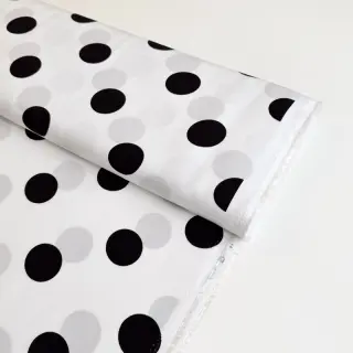 Viscose RADIANCE Polka BIG dot white