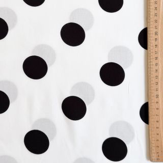 Viscose RADIANCE Polka BIG dot white