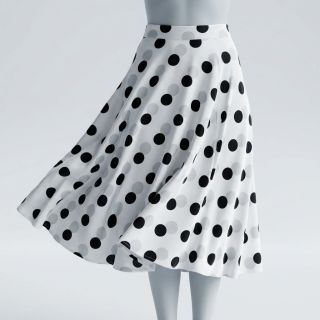 Viscose RADIANCE Polka BIG dot white