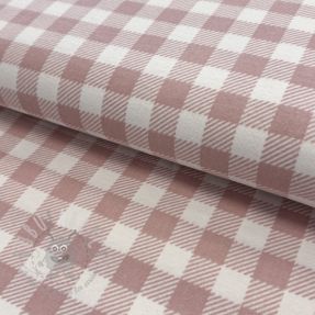 Cotton fabric FLANNEL BIG Check light pink